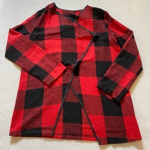 Buffalo Check Plaid Sweater Wrap